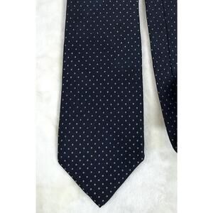 VTG Men’s Silk Navy Blue & Pink Polka Dot Dress Tie Preppy Classic